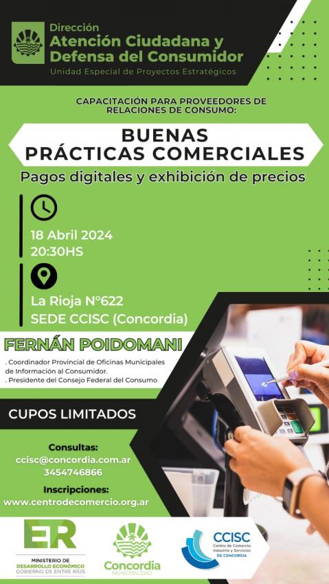 Capacitación Buenas Prácticas Comerciales: pagos digitales y exhibición de precios 