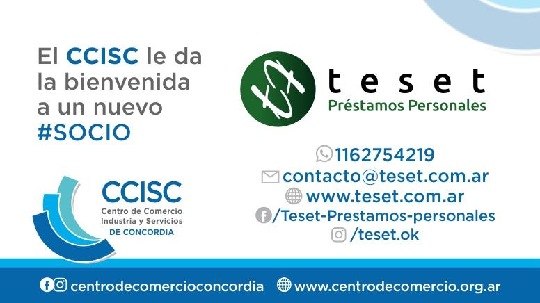 El CCISC le da la bienvenida a Teset Prestamos Personales 