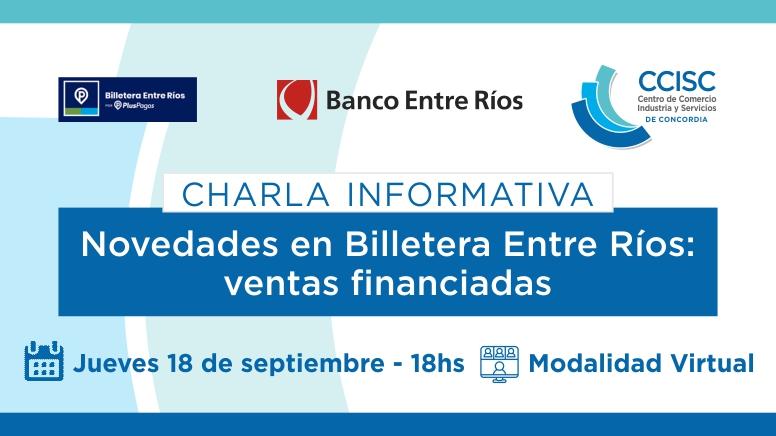 Charla virtual: novedades en Billetera Enter Ríos. Este jueves a las 18 hs. 