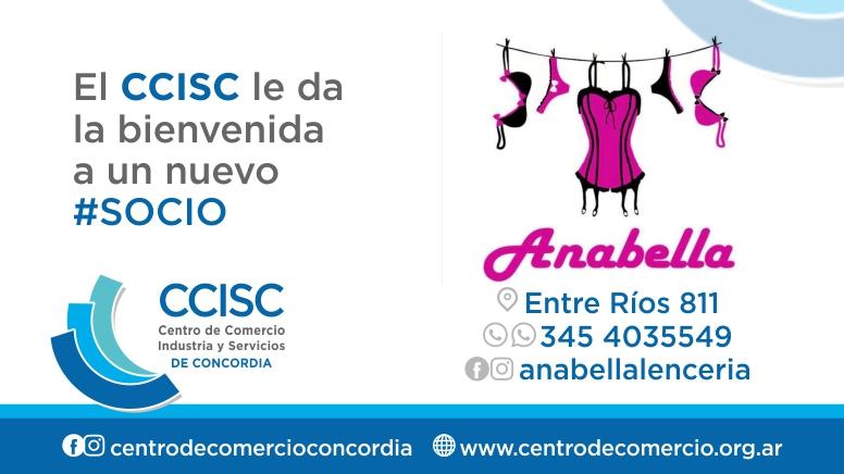 El CCISC le da la bienvenida a Anabella Lencería 