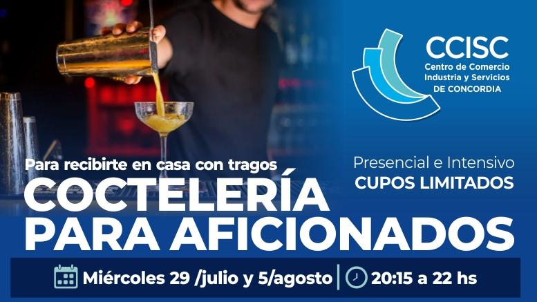 Curso de coctelería para aficionados en el CCISC