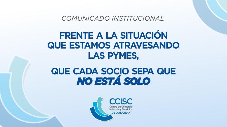 Comunicado institucional: frente a la situación, que cada socio sepa que no está solo