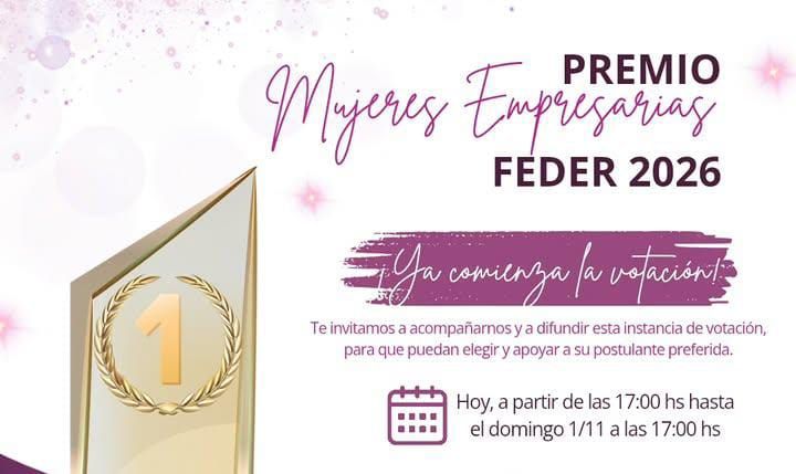 Presencias concordienses en el Premio Mujer Empresaria FEDER 2026